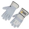 Top-quality Rigger Cow Split Leather Glove with Natural color Drill Backing